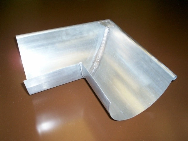 Equerre 1/2 ronde soudée de 25 intérieur BD14  - Zinc naturel - AZN161025