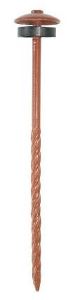 Pointe tête cloche torsadée 3.5x75mm BWK galva laque rouge brique - boite de 100 - 1000002642 Pointe tête cloche torsadée 3.5x75mm BWK galva laque rouge brique - boite de 100 - 1000002642