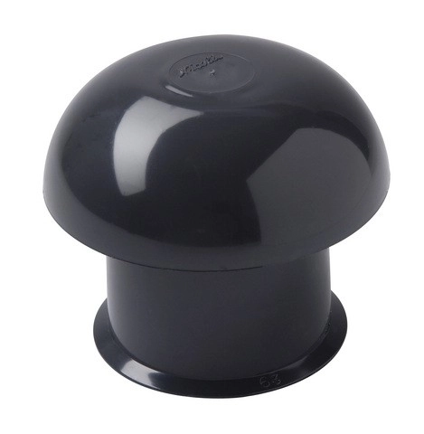 Chapeau de ventilation simple Ardoise S/M Ø125/204mm  NICOLL - CC12