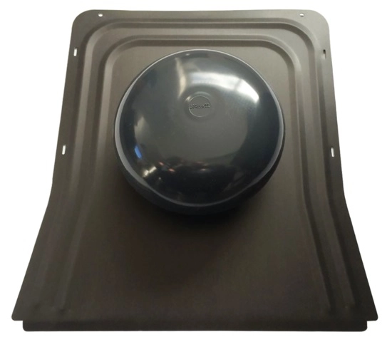 Chapeau ventilation SVC160 sur platine zinc quartz 0.7mm FERNAND - SVC160 QUARTZ