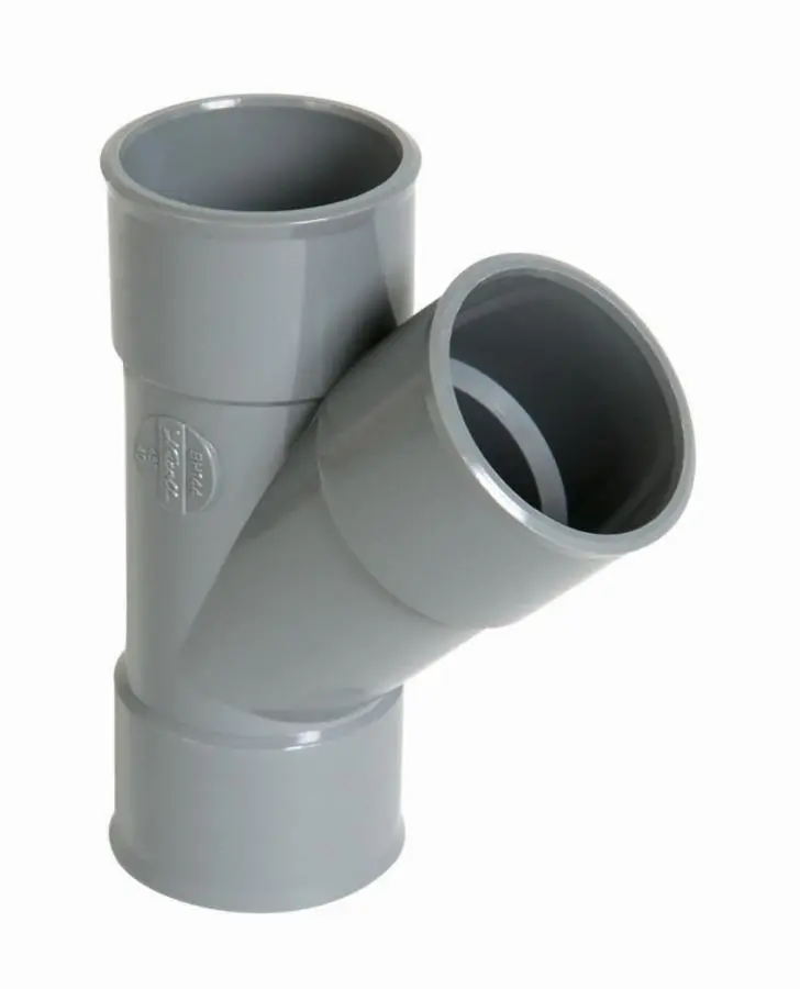 Culotte et embranchement NICOLL simple femelle-femelle à 45° - PVC gris - Ø 40 mm - BH144 