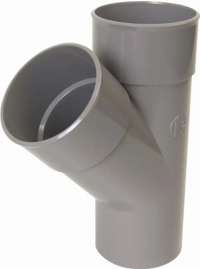 Culotte et embranchement NICOLL simple femelle-femelle à 45° - PVC gris - Ø 100 mm - BT144