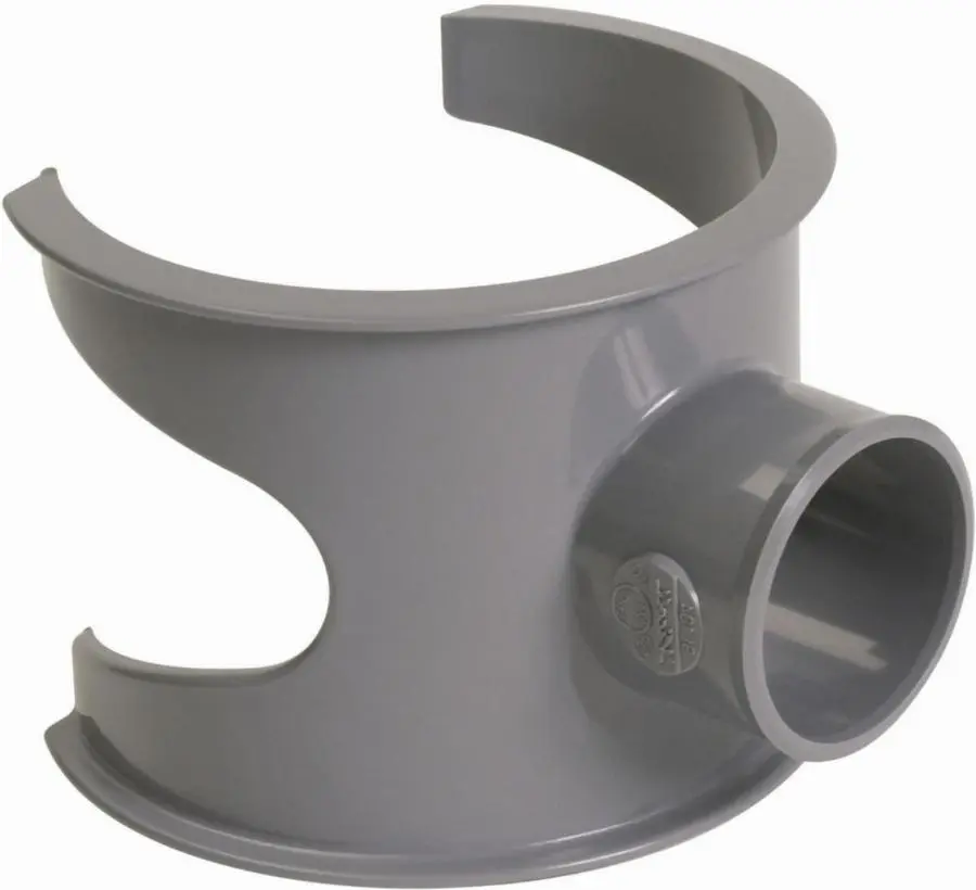 Selle de branchement NICOLL - 90° PVC pour tube d'évacuation gris - Ø 100/40 mm - SL104