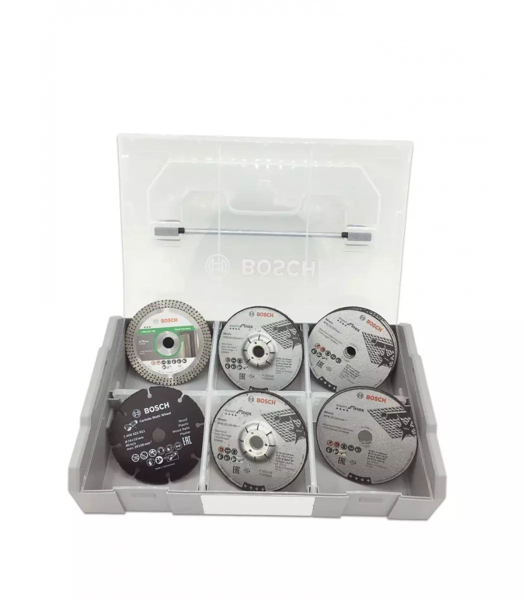 Coffret mini L-Boxx + 9 disques Ø76 mm - BOSCH - 061599764G Coffret mini L-Boxx + 9 disques Ø76 mm - BOSCH - 061599764G