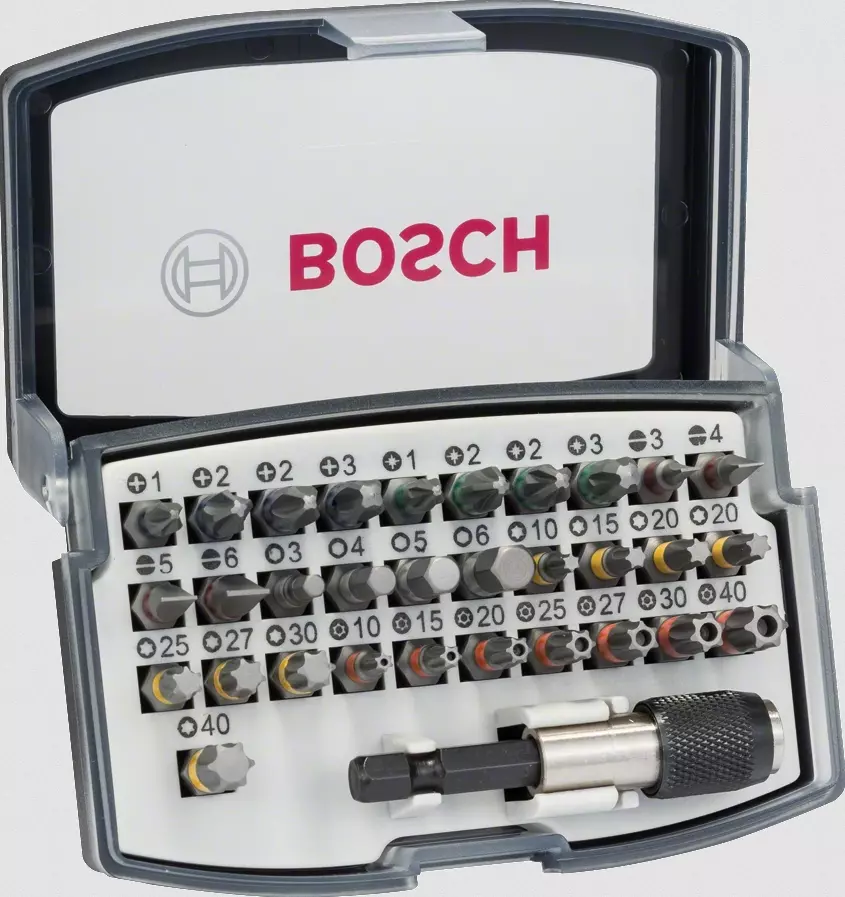 Coffret BOSCH 32 pieces - Embouts de vissage + porte embouts 1/4" - 2607017319 Coffret BOSCH 32 pieces - Embouts de vissage + porte embouts 1/4" - 2607017319