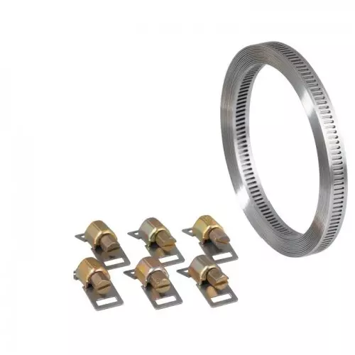Collier de Serrage au Mètre Acier 3mx13mm avec 6 têtes - BRICODEAL - 590385 Collier de Serrage au Mètre Acier 3mx13mm avec 6 têtes - BRICODEAL - 590385