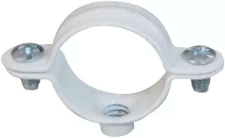 Collier double blanc ING FIXATIONS fixation de tuyauteries - Ø 16 mm - Boite de 50 pièces - A141655