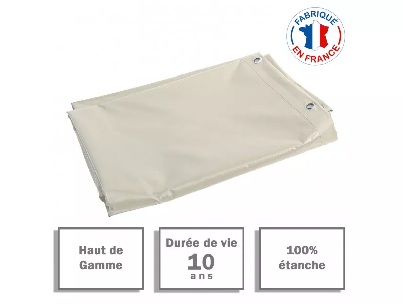 Bâche PVC Pergola 680 Gr/M² TECPLAST Ivoire 2.5 x 4 m - PR1439 Bâche PVC Pergola 680 Gr/M² TECPLAST Ivoire 2.5 x 4 m - PR1439