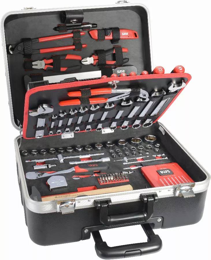 Valise trolley + 136 outils SAM OUTILLAGE fermeture à clé - CP-136N Valise trolley + 136 outils SAM OUTILLAGE fermeture à clé - CP-136N