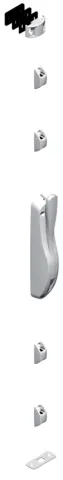 Kit 4 crémone pompier DEESSE blanc 7014 CROISEE DS - sans tringle avec 4 guides - 7014BLANC