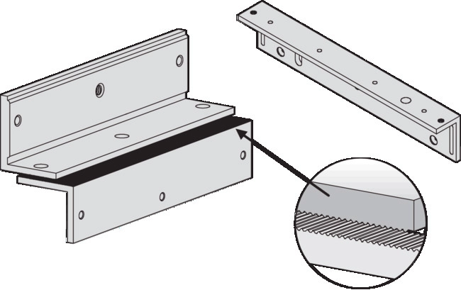 Equerre de fixation L+Z EFF EFF pour vantail 300 kg - LZ300 Equerre de fixation L+Z EFF EFF pour vantail 300 kg - LZ300