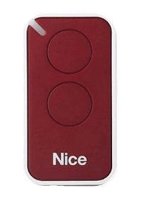 Emetteur de télécommande rouge NICE 2 canaux pour portail et porte de garage - INTI2R