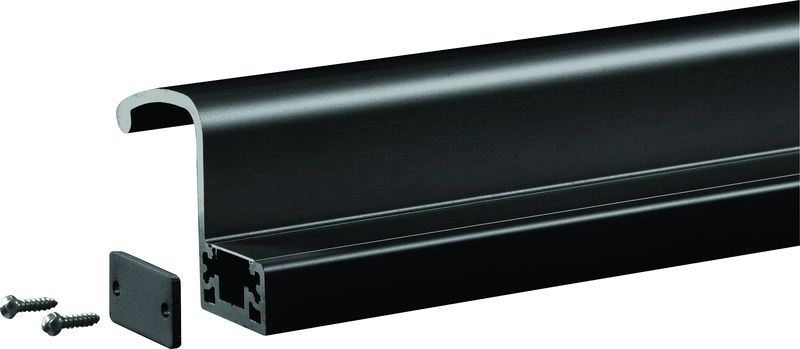 Profil poignée de tirage interne 2500 mm GROOM pour GRS300 - Noir 9005 - GRS398005
