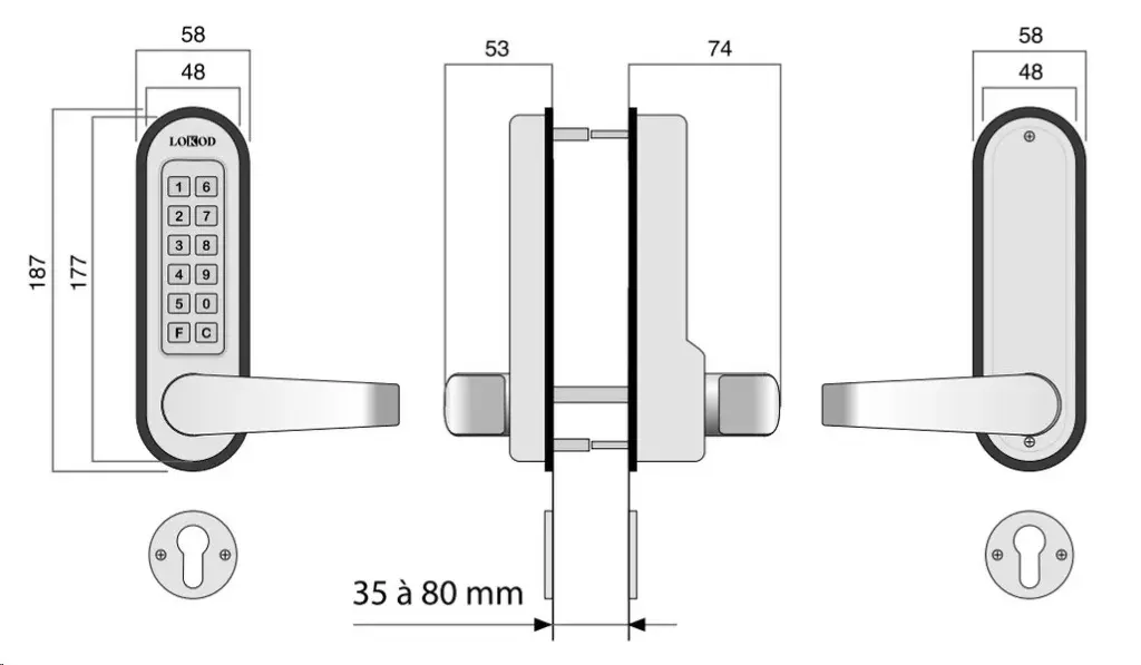 Verrou à code mécanique Jokey 1200 - LOKOD - 38106-J : Maxoutil