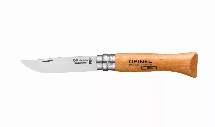 Couteau OPINEL N°6 Lame Carbone avec bague de sécurité - 113060