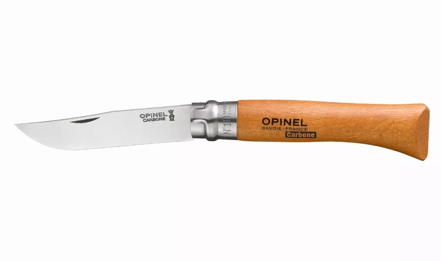 Couteau OPINEL N°10 Lame Carbone avec bague de sécurité - 113100 Couteau OPINEL N°10 Lame Carbone avec bague de sécurité - 113100