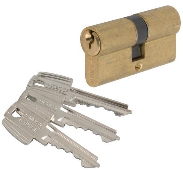 Cylindre entrouvant TESA n°clef 97856 B Laiton 30x30 - 50303030L 97856
