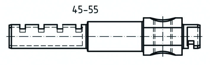 Barre de prolongement ABUS demi-cylindre 45-55 - 50MXSH12