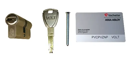 Cylindre Volt 7101 VACHETTE avec carte de propriété + 3 clés - 30x40mm - double entrée - 22122000