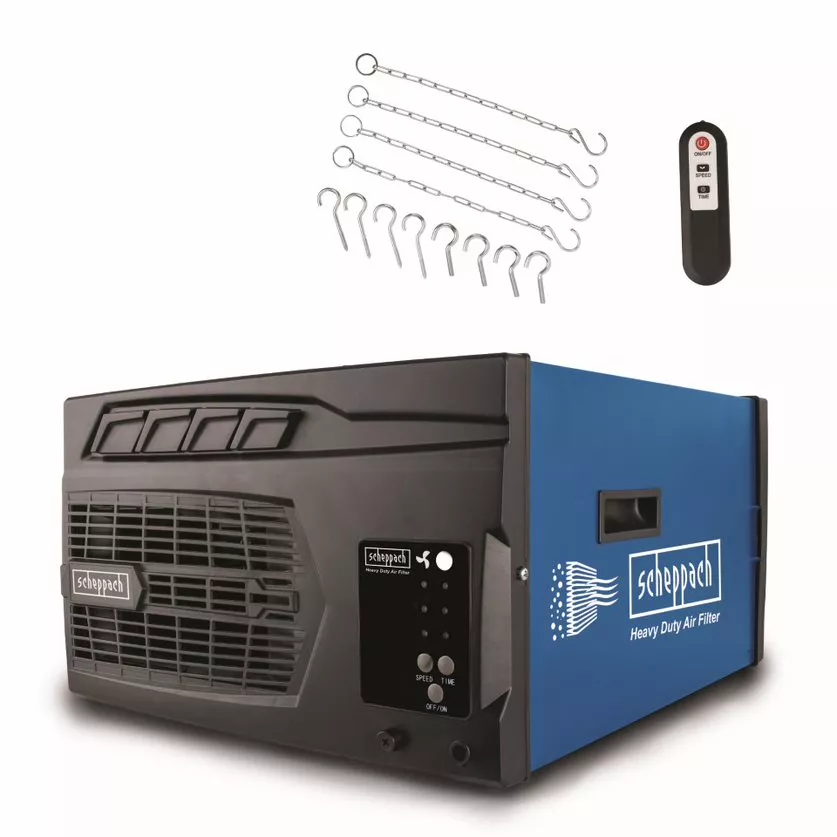 Purificateur d'air HDA-14 - 740 m³/h de capacité - 3 Niveaux de Filtration jusqu'à 1 μm - Contrôle à distance & Suspension murale - Pour atelier jusqu'à 400m² - SCHEPPACH - 5903001901 Purificateur d'air HDA-14 - 740 m³/h de capacité - 3 Niveaux de Filtration jusqu'à 1 μm - Contrôle à distance & Suspension murale - Pour atelier jusqu'à 400m² - SCHEPPACH - 5903001901