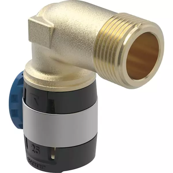 Coude raccord 90° FlowFit avec filetage mâle long - DN. 15 / 20 - Ø 20 mm x Rp. 3/4'' - GEBERIT - 620.525.00.1