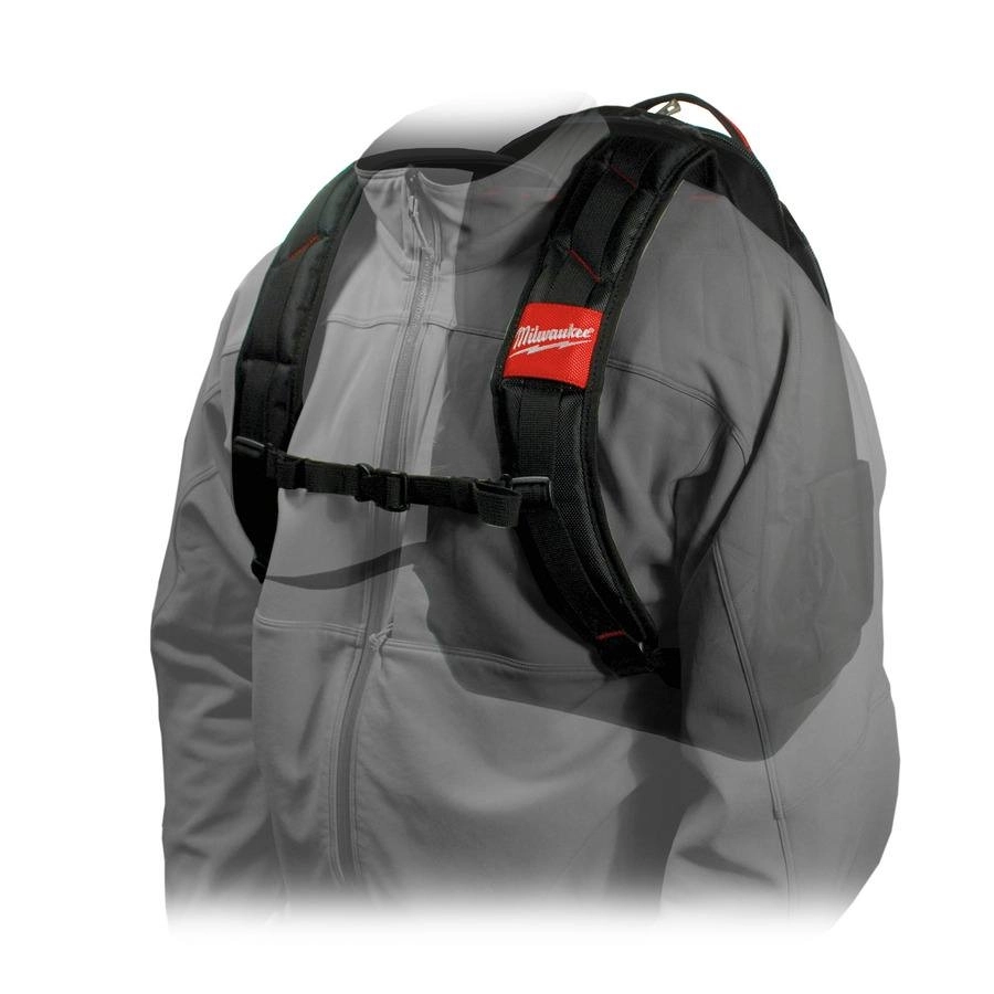 Milwaukee, Lot De 3 Sacs à Dos Job Site Balistique 15 Pouces + Sac à Outils à Chocs 12 Pouces, Noir Et Rouge, Ultra Résistant