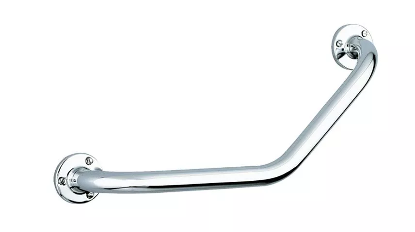 Barre d'appui à 135° Eco Ø25 220x220 DELABIE Inox poli brillant - 550 Barre d'appui à 135° Eco Ø25 220x220 DELABIE Inox poli brillant - 550