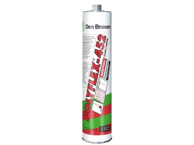 Mastic colle polyuréthane à haut module - Polyflex® 452 - cartouche - GRIS - DEN BRAVEN - 30629127 Mastic colle polyuréthane à haut module - Polyflex® 452 - cartouche - GRIS - DEN BRAVEN - 30629127