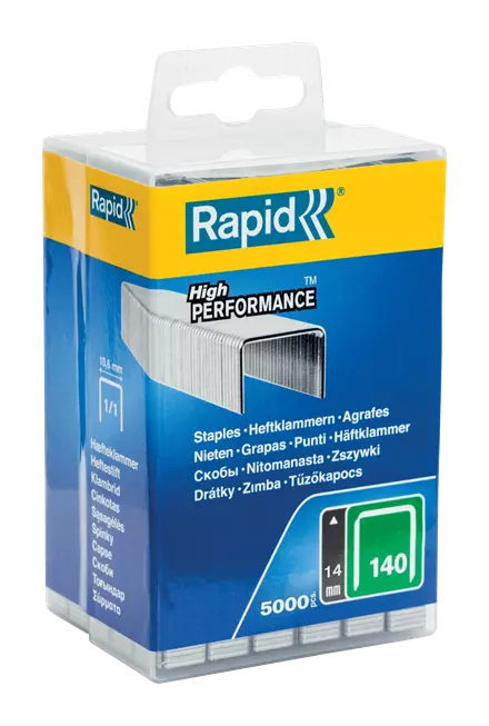 Agrafes en fil plat  de 140mm  de large - RAPID - boite de 5000 - 403030XX