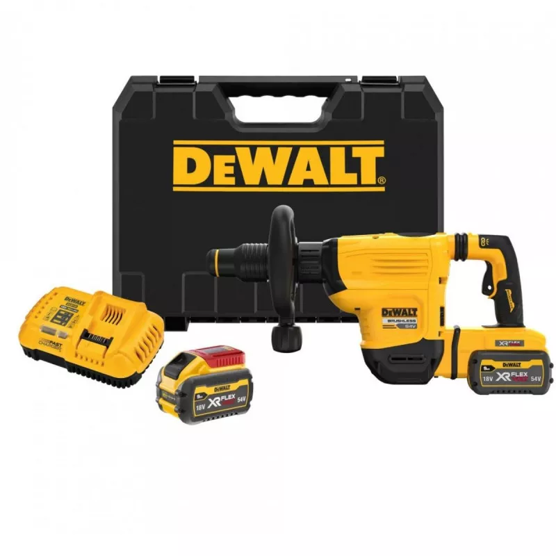 Perforateur burineur DEWALT SDS-Max - Flexvolt XR - 3.0Ah 54 V - 10.5 joules - DCH832X2-QW Perforateur burineur DEWALT SDS-Max - Flexvolt XR - 3.0Ah 54 V - 10.5 joules - DCH832X2-QW