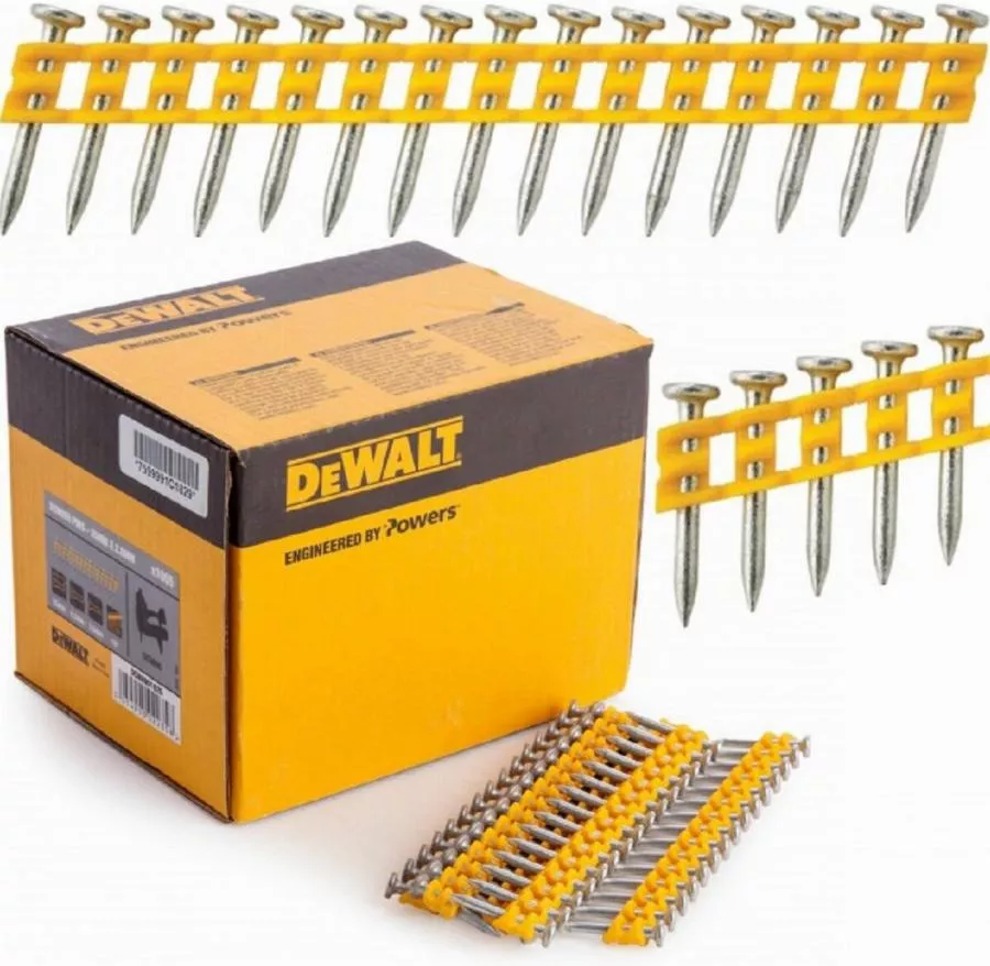 Clous galvanisés DEWALT 15 x Ø2.6mm pour DCN890 Pour béton - 1005 Pièces - DCN8901015 Clous galvanisés DEWALT 15 x Ø2.6mm pour DCN890 Pour béton - 1005 Pièces - DCN8901015