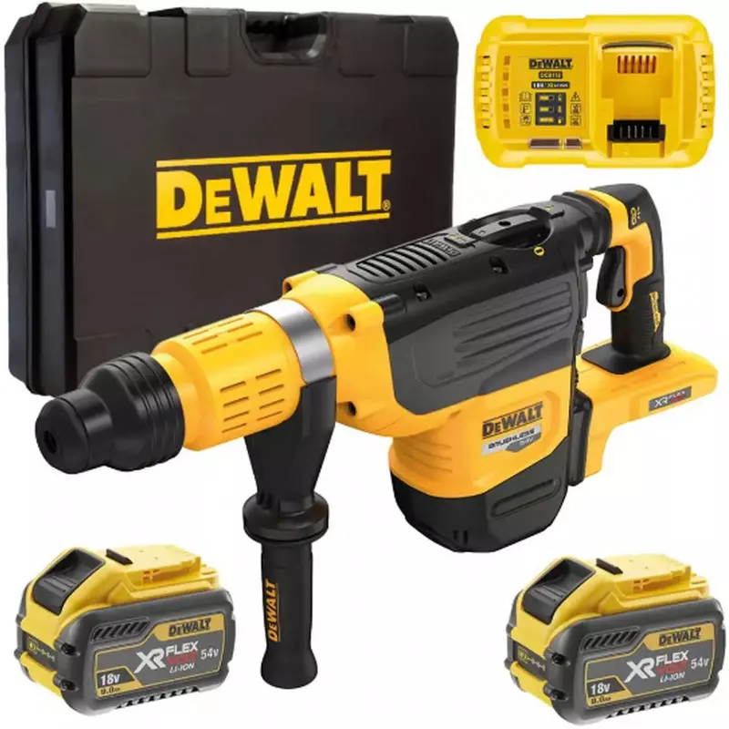 Perforateur SDS-Max XR Flexvolt 54V 19,4J, 52 mm - DEWALT - avec 2 batteries 54V 3Ah - coffret - DCH775X2-QW Perforateur SDS-Max XR Flexvolt 54V 19,4J, 52 mm - DEWALT - avec 2 batteries 54V 3Ah - coffret - DCH775X2-QW