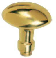 Bouton double ovale DUBOIS SAS - 197 - Carré 7 mm - Laiton poli - 112036