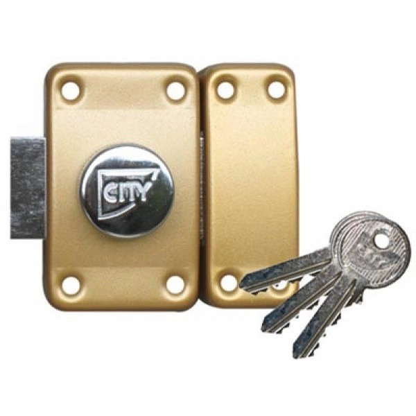 Verrou ISEO City 25 à bouton - Cylindre 40 mm - 10020401 Verrou ISEO City 25 à bouton - Cylindre 40 mm - 10020401
