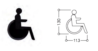 Pictogramme HANDICAPÉ nylon PCT4 NORMBAU - 113 x 130 mm - 0510040 Pictogramme HANDICAPÉ nylon PCT4 NORMBAU - 113 x 130 mm - 0510040