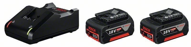 Lot 2 batteries GBA 18V 4.0Ah + chargeur GAL 18V-40 - BOSCH - 1600A019S0