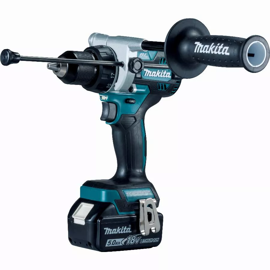 Perceuse à percussion BL 130Nm 18V Li-ion MAKITA 2 batt.BL850B + chargeur - DHP486RTJ Perceuse à percussion BL 130Nm 18V Li-ion MAKITA 2 batt.BL850B + chargeur - DHP486RTJ