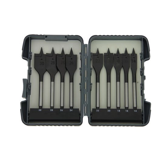 Coffret de 9 mèches plates Quick-lock DIAGER - Ø14 à 30 mm - 925C Coffret de 9 mèches plates Quick-lock DIAGER - Ø14 à 30 mm - 925C