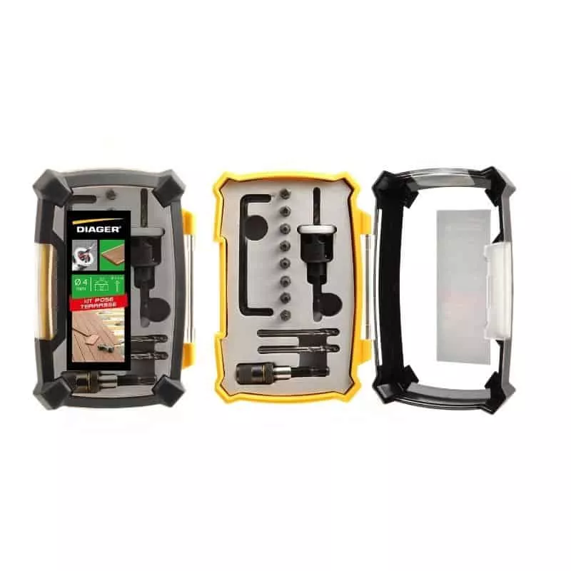 Kit terrasse DIAGER 15 pièces- Perçage 4.5 mm - 900B Kit terrasse DIAGER 15 pièces- Perçage 4.5 mm - 900B