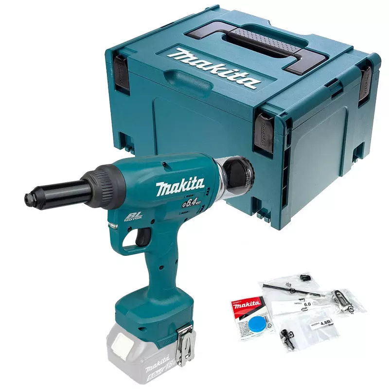 Riveteuse 18V Li-Ion Ø6.4 mm - MAKITA - Sans batterie ni chargeur - MakPac - DRV250ZJ Riveteuse 18V Li-Ion Ø6.4 mm - MAKITA - Sans batterie ni chargeur - MakPac - DRV250ZJ