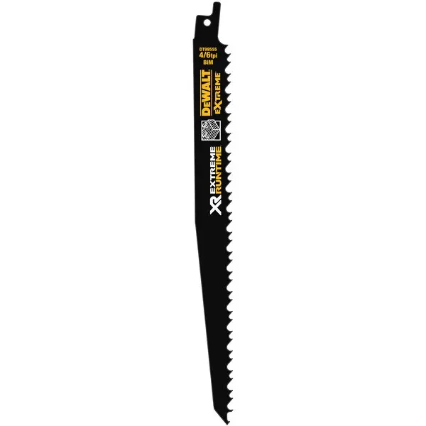 Lame scie sabre XR Extreme runtime 152 mm DEWALT pour bois - 5 pièces - DT99554