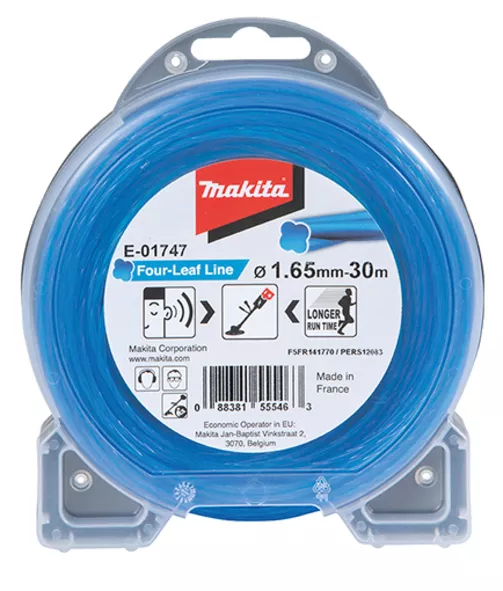 Fil nylon Trèfle torsadé MAKITA 1,65 mm x 30 m - E-01747 Fil nylon Trèfle torsadé MAKITA 1,65 mm x 30 m - E-01747