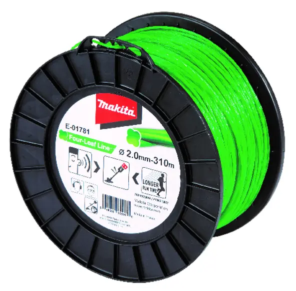 Fil Nylon Trèfle Torsadé Makita - 2 Mm X 310 M - Pour Débroussailleuse