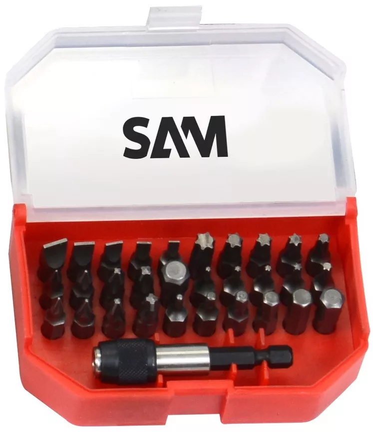 Coffret de 30 embouts de vissage 1/4" + 1 porte-embout SAM OUTILLAGE - E900-J30B Coffret de 30 embouts de vissage 1/4" + 1 porte-embout SAM OUTILLAGE - E900-J30B