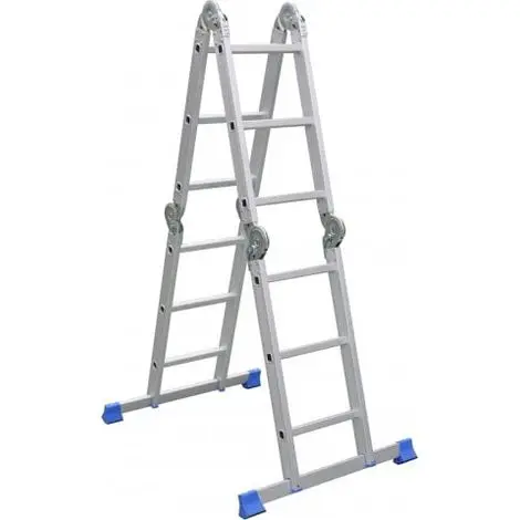 Échelle articulée multifonction ARTIPLI 4 × 3 échelons avec plateau acier - TUBESCA-COMABI - 00094514