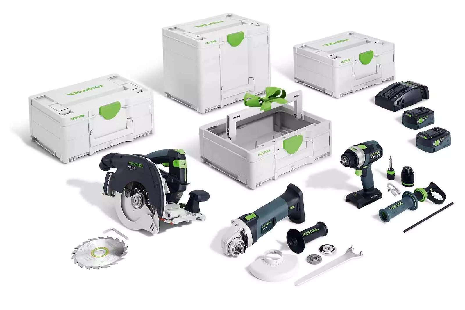 Kit Combo sans fil FESTOOL Menuiserie - HKC 55 + TPC 18 + AGC 18 + TB M 137 - 578025 Kit Combo sans fil FESTOOL Menuiserie - HKC 55 + TPC 18 + AGC 18 + TB M 137 - 578025