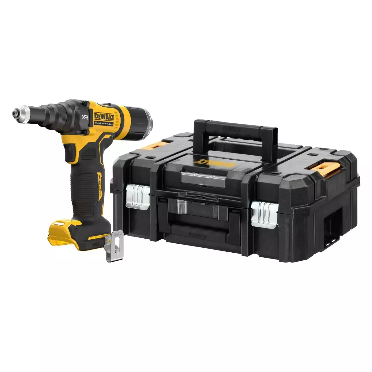 Riveteuse DEWALT XR 18V 2Ah Brushless 4,8 mm - Sans batterie, ni chargeur, coffret TSTAK - DCF403D2GT-QW Riveteuse DEWALT XR 18V 2Ah Brushless 4,8 mm - Sans batterie, ni chargeur, coffret TSTAK - DCF403D2GT-QW