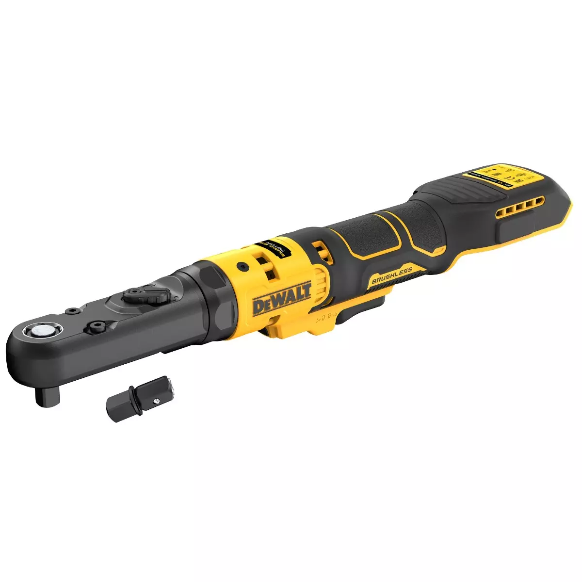 Clé à cliquet DEWALT XR 18V Brushless - Têtes interchangeables 1/4", 3/8" et porte-embout hexagonal 1/4" - DCF510N-XJ