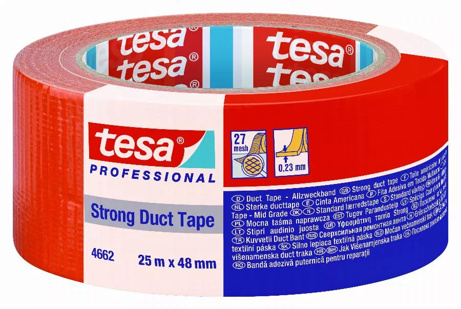 Ruban toile orange 25m x 48mm pour facadier TESA - 04662-00195-01 Ruban toile orange 25m x 48mm pour facadier TESA - 04662-00195-01