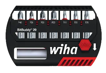 Bitbuddy 7 embouts Maxxtor PH/PZ/TORX 29MM avec porte embout univ1/4 - WIHA - 36936